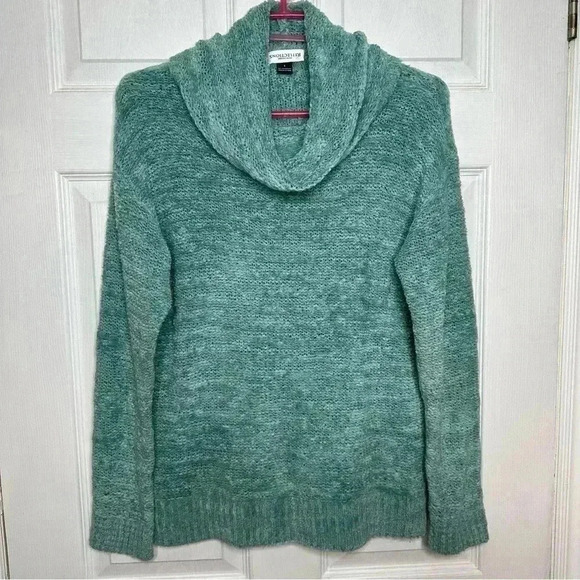 Northern Reflections Cowl Neck Sweater Greenish-Blue  Size Small - Picture 1 of 16